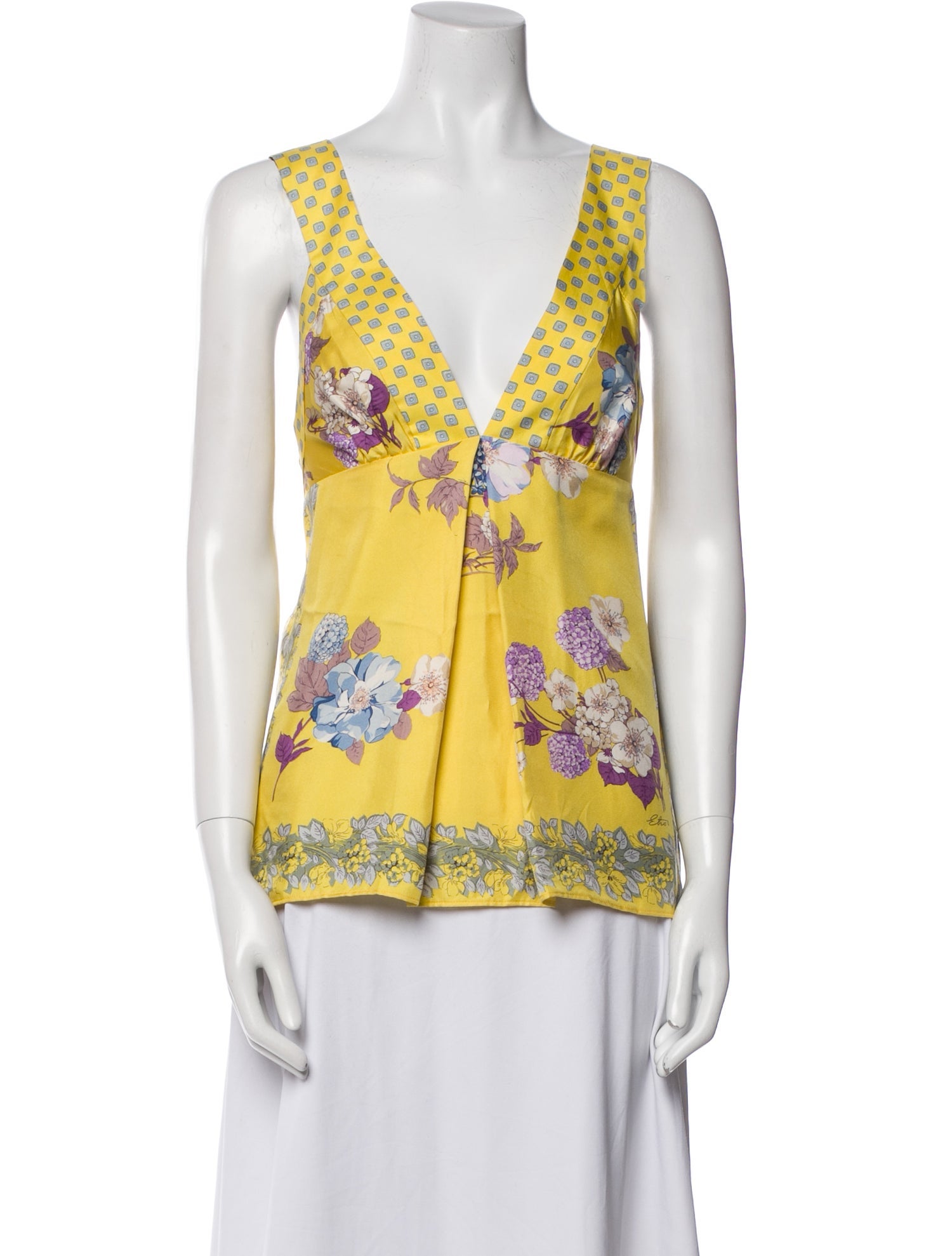 Etro Silk Floral Print Blouse