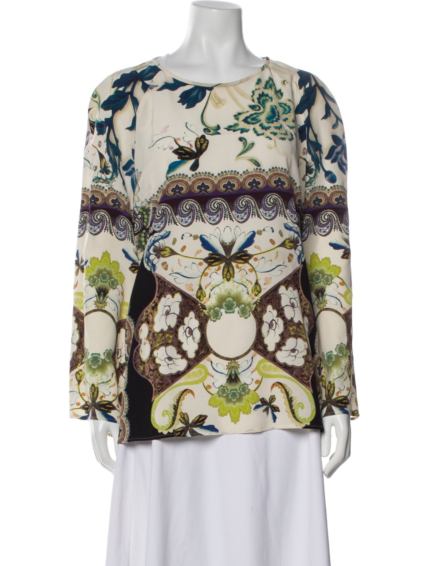 Etro Silk Floral Print Blouse