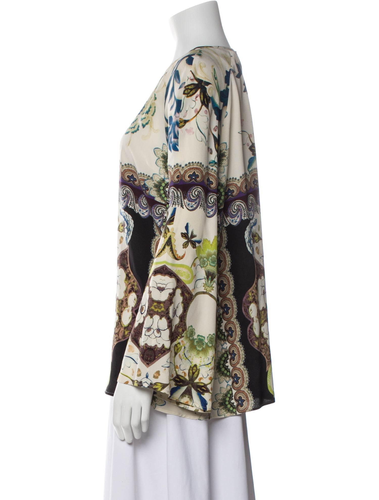 Etro Silk Floral Print Blouse