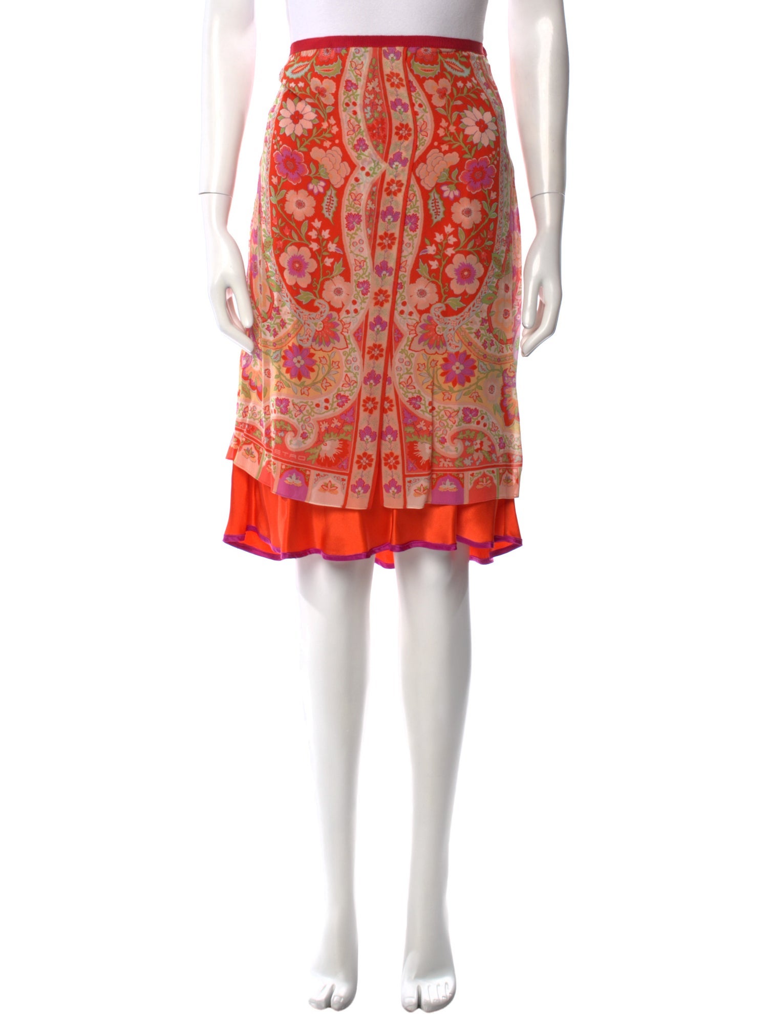 Etro Silk Knee-Length Skirt