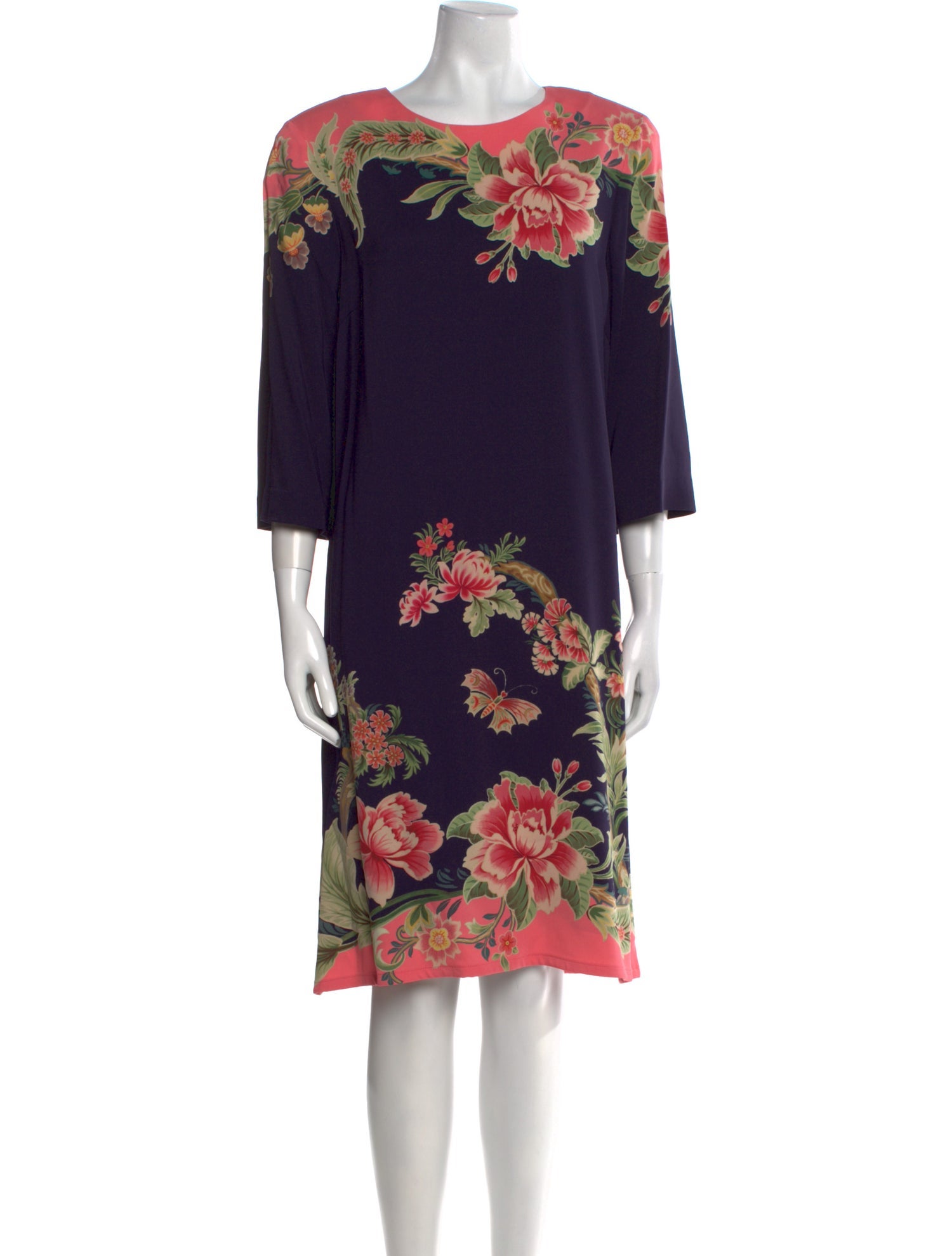 Etro Floral Print Knee-Length Dress