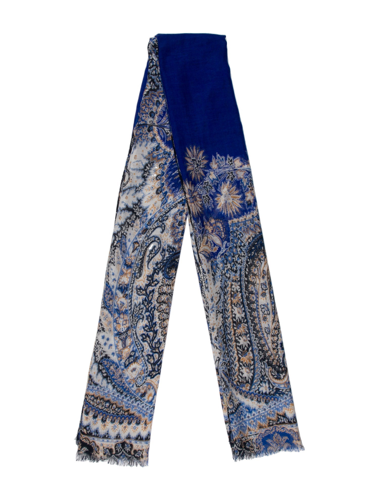 Etro Cashmere Paisley Print Scarf