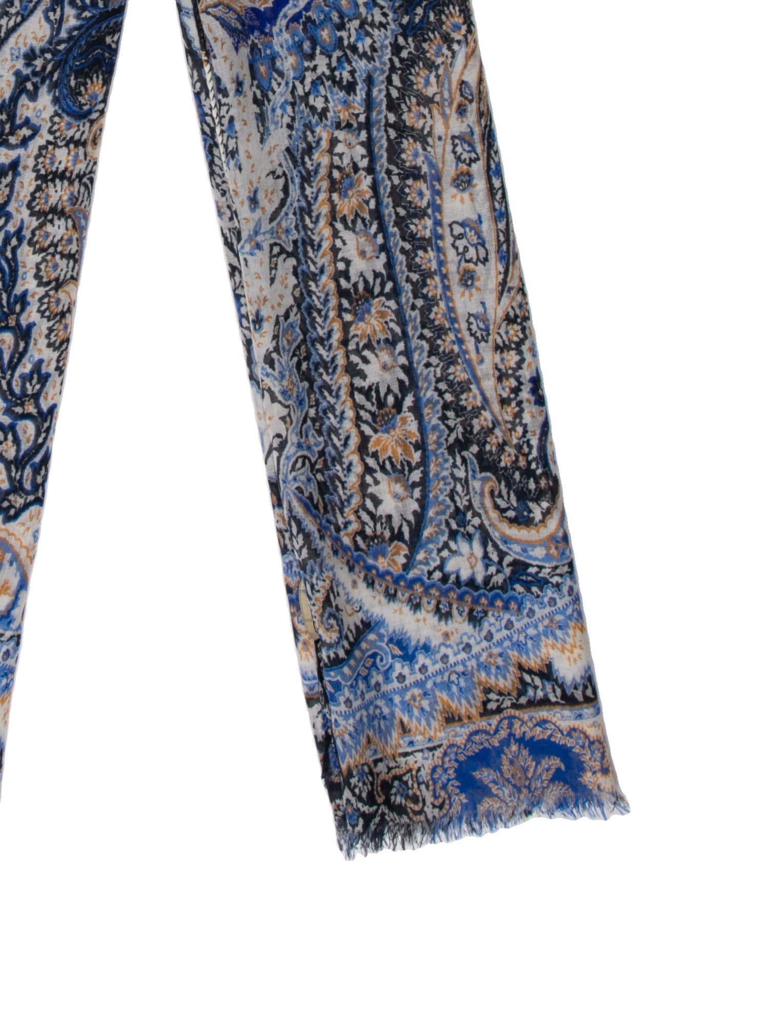 Etro Cashmere Paisley Print Scarf