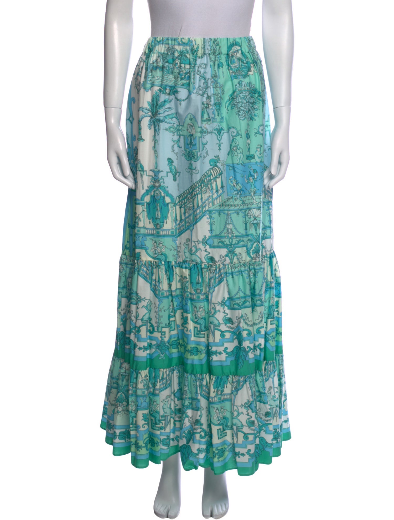 Etro Floral Print Long Skirt w/ Tags