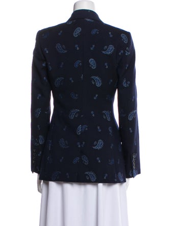 Etro Wool Paisley Print Blazer