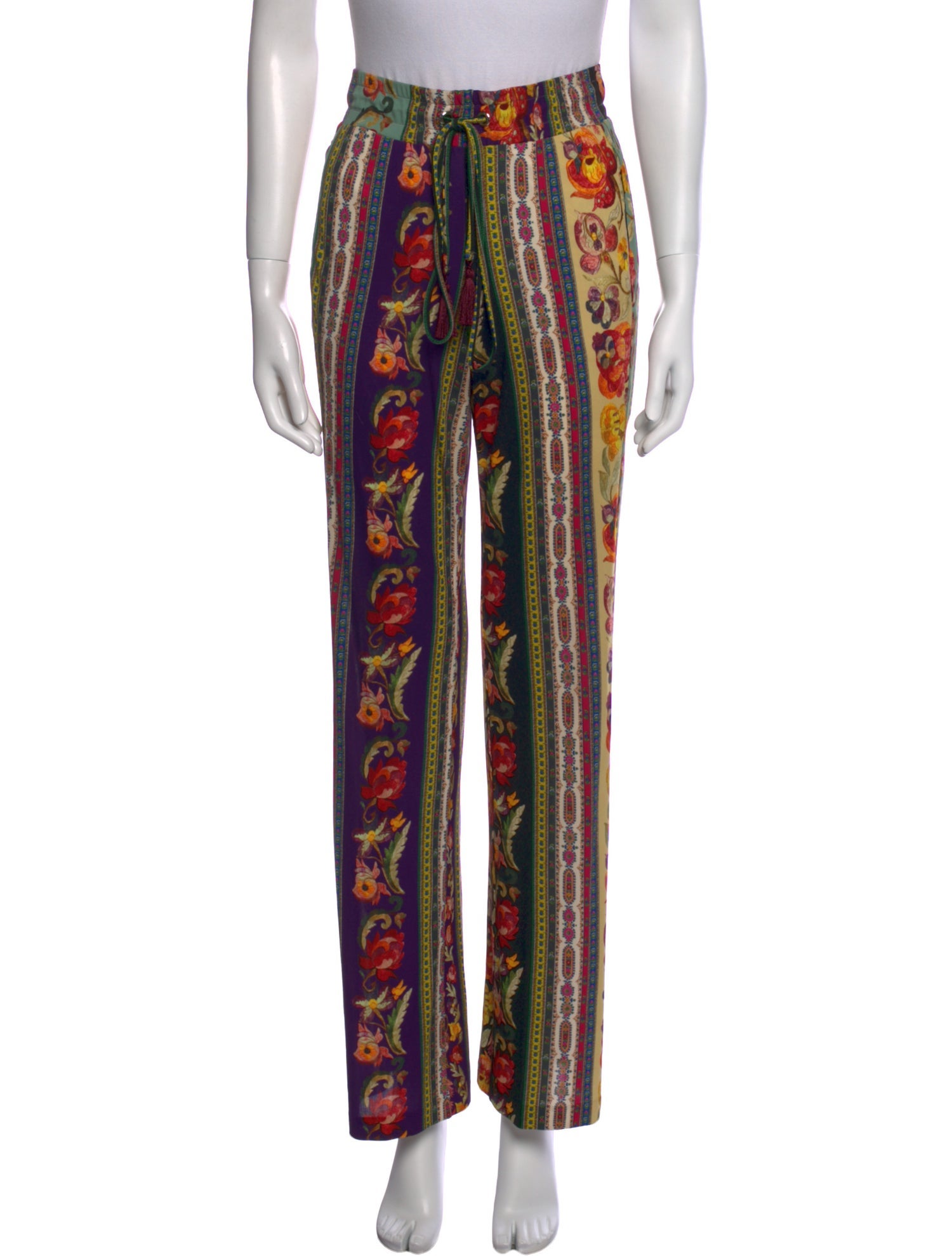 Etro Floral Print Wide Leg Pants