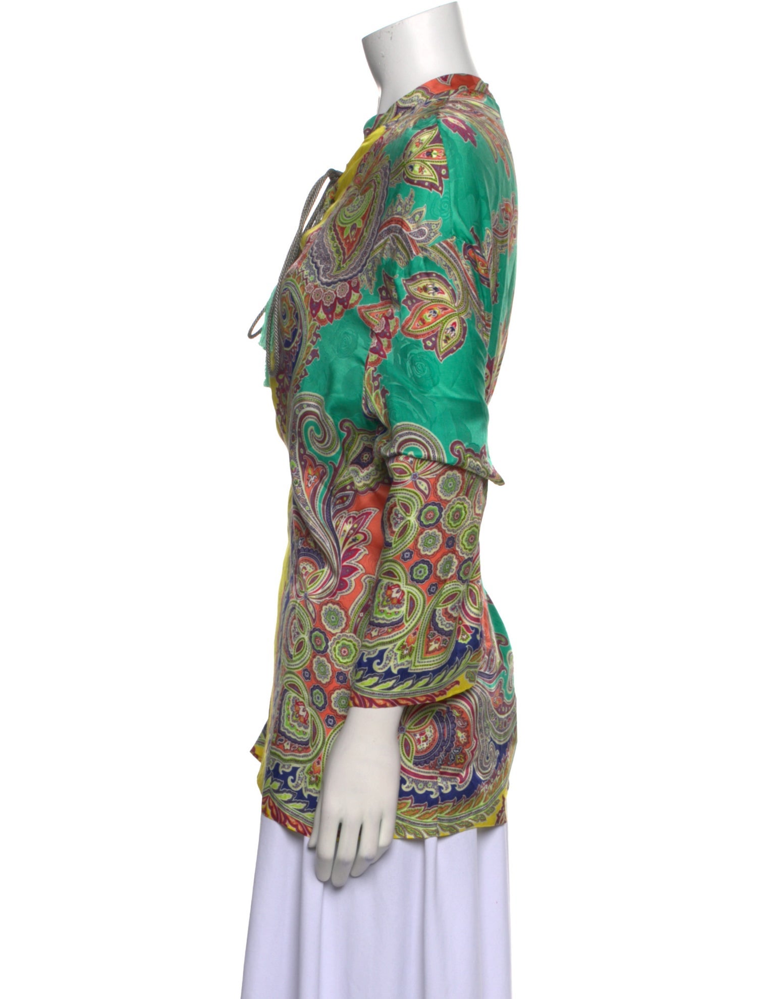 Etro Paisley Print V-Neck Blouse w/ Tags