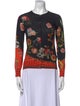 Etro Floral Print Crew Neck Sweater