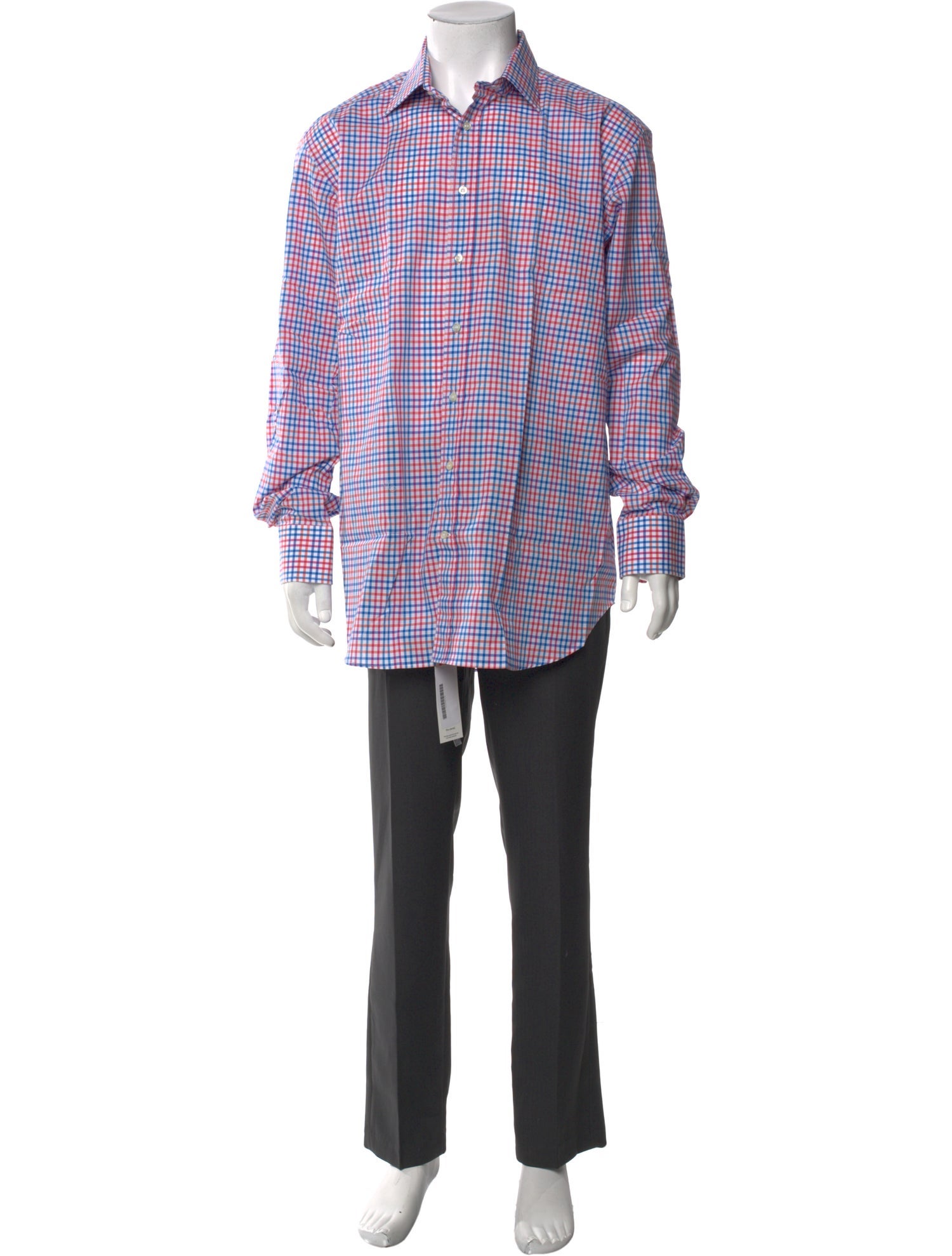 Etro Plaid Print Long Sleeve Dress Shirt w/ Tags