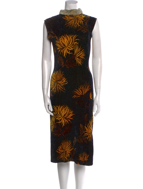 Etro Floral Print Midi Length Dress
