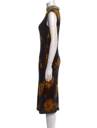 Etro Floral Print Midi Length Dress