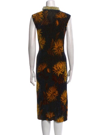 Etro Floral Print Midi Length Dress