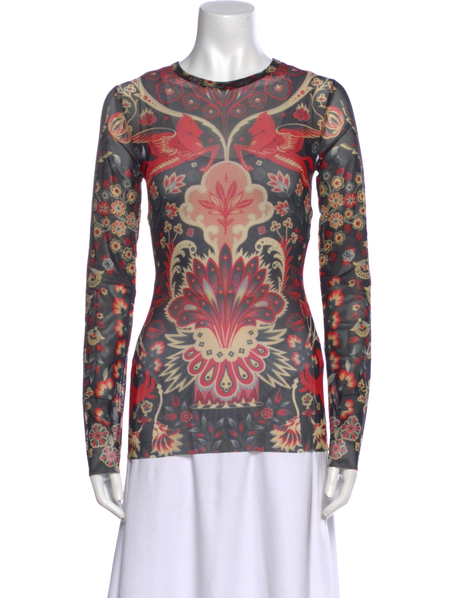 Etro Printed Scoop Neck Top