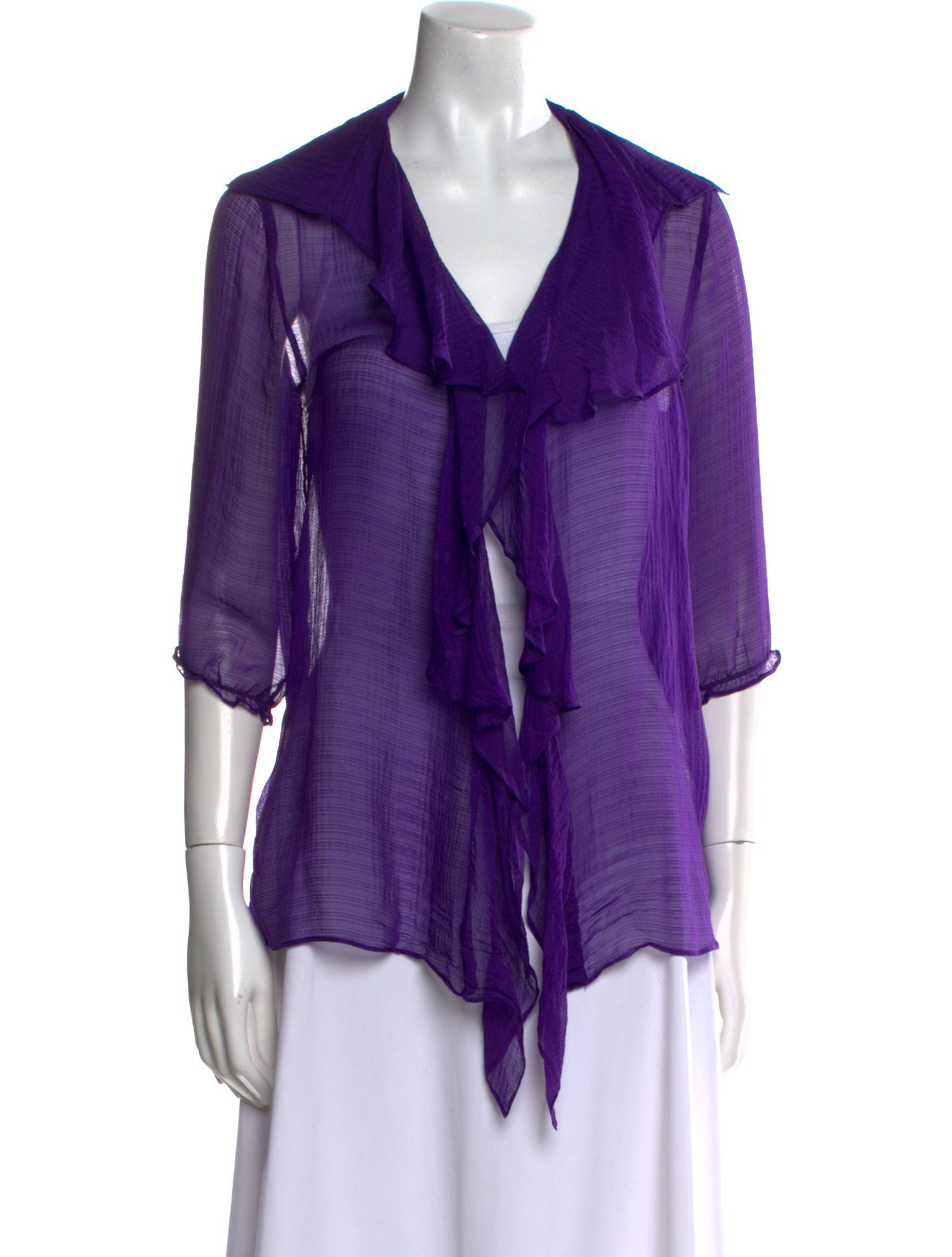 Etro Silk Three-Quarter Sleeve Blouse