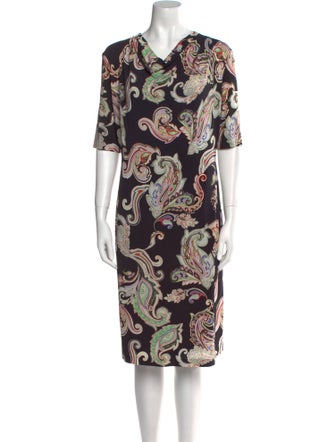 Etro Paisley Print Knee-Length Dress
