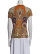 Etro Paisley Print Crew Neck T-Shirt