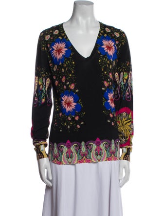 Etro Printed V-Neck Blouse