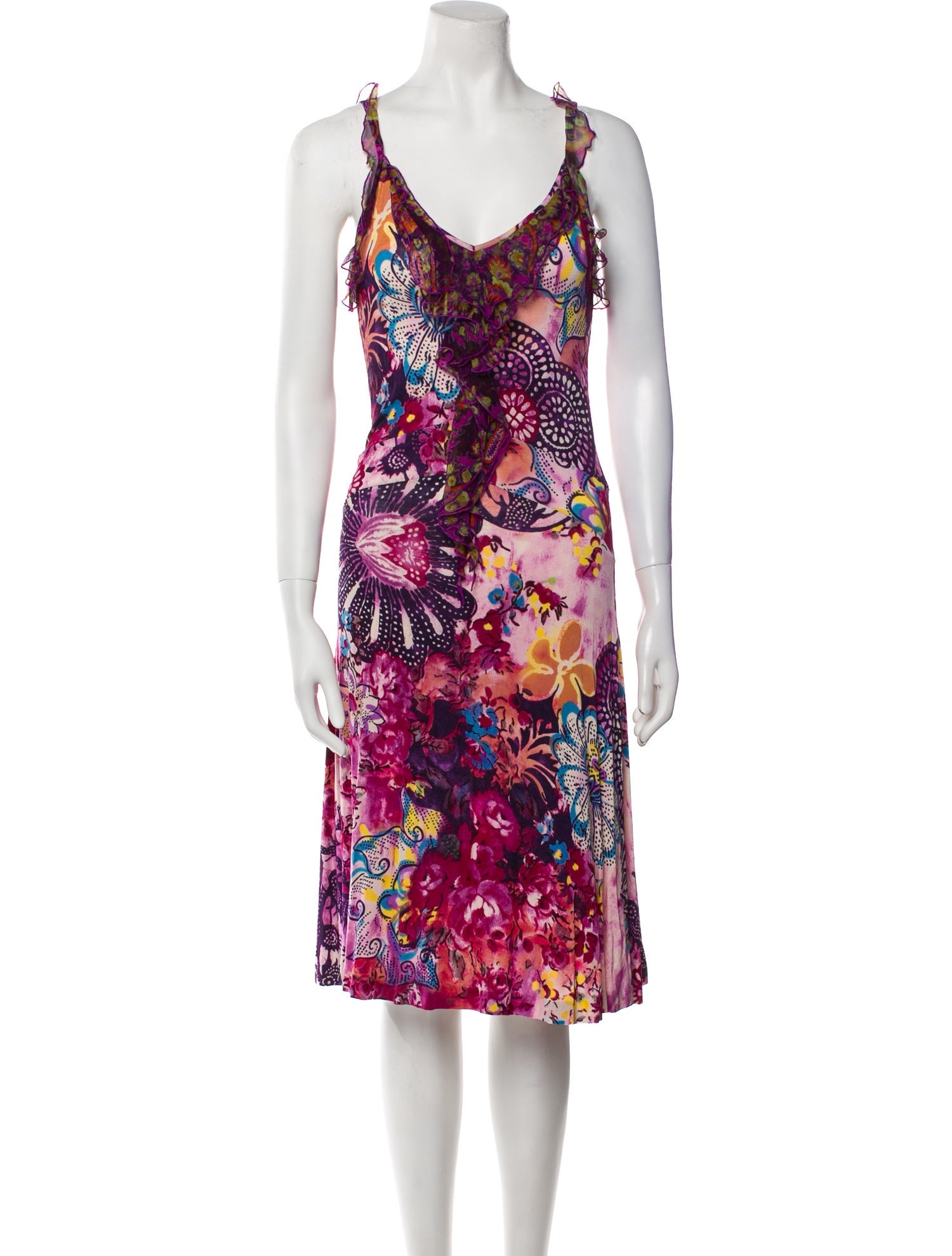 Etro Floral Print Knee-Length Dress