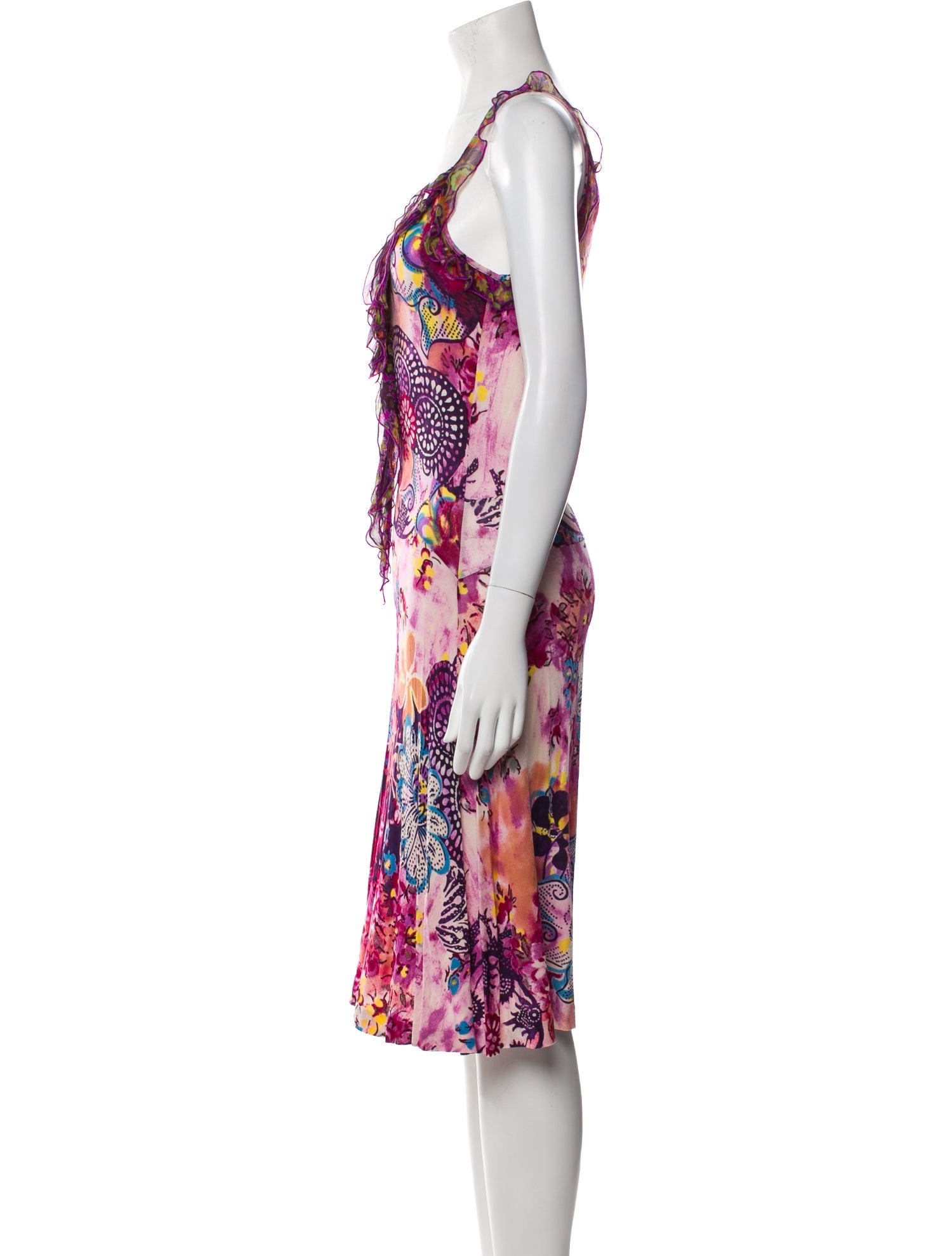 Etro Floral Print Knee-Length Dress
