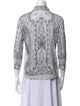 Etro Paisley Print Mock Neck Button-Up Top