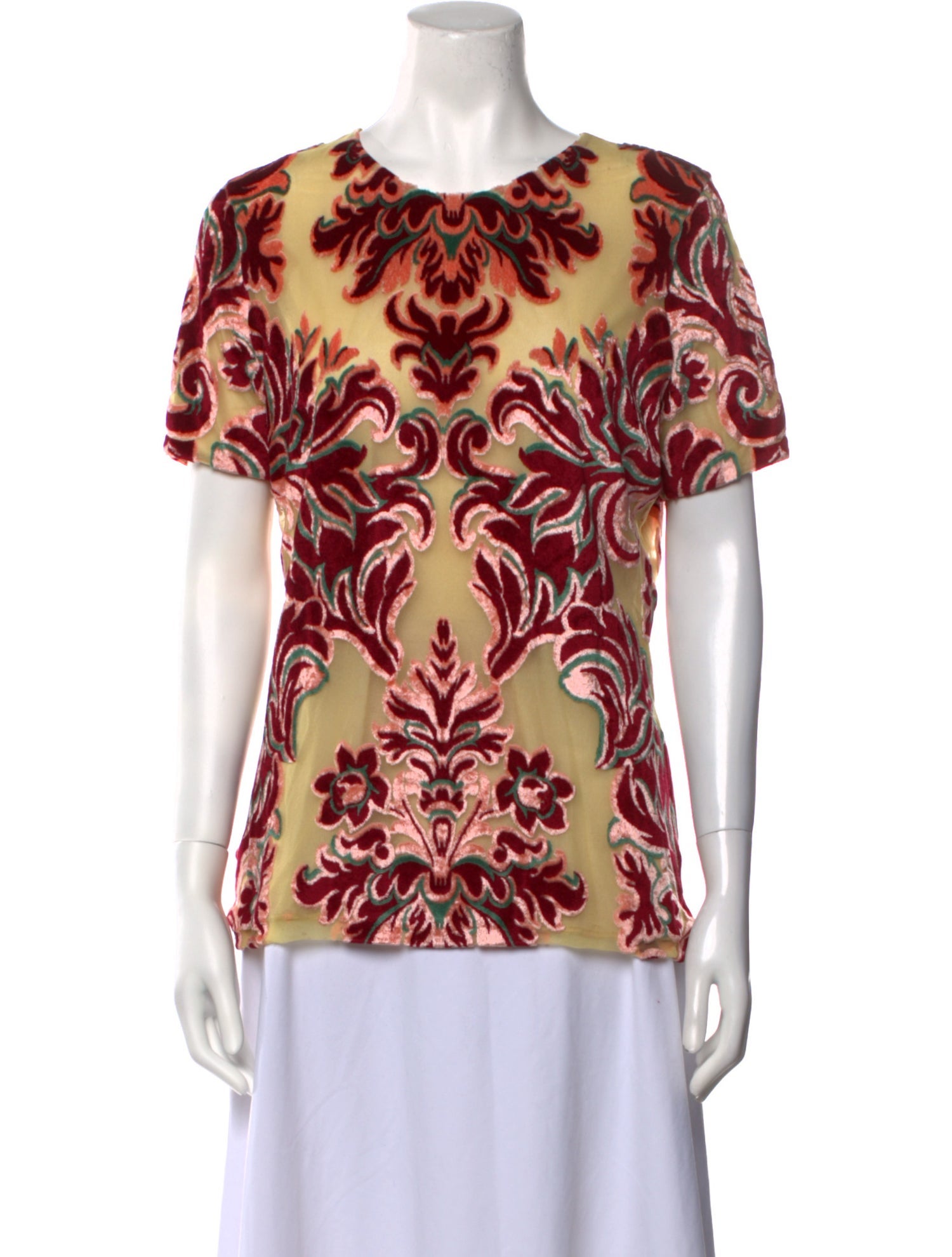 Etro Printed Crew Neck Blouse