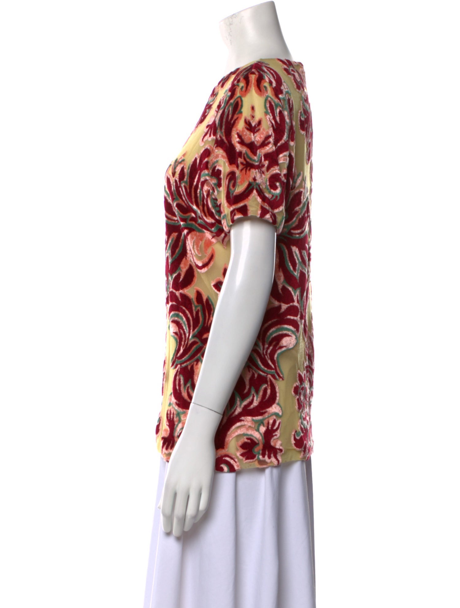 Etro Printed Crew Neck Blouse