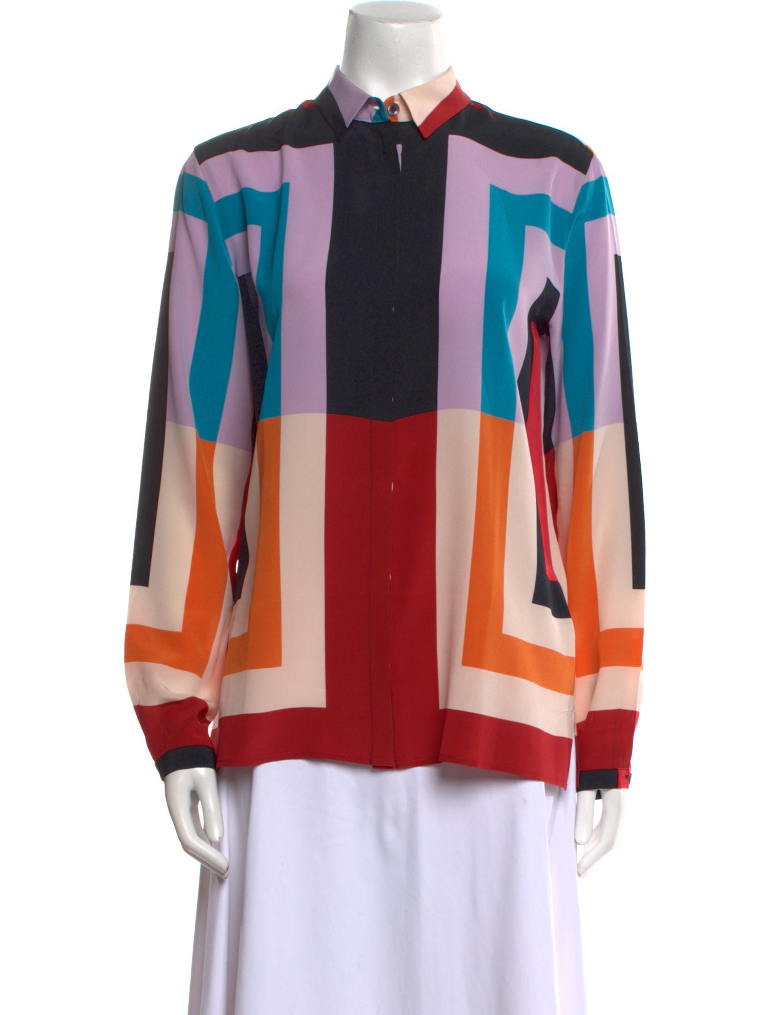 Etro Silk Printed Button-Up Top