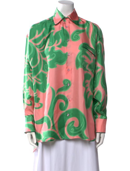 Etro Silk Printed Button-Up Top