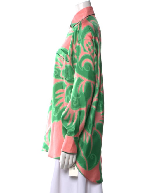 Etro Silk Printed Button-Up Top