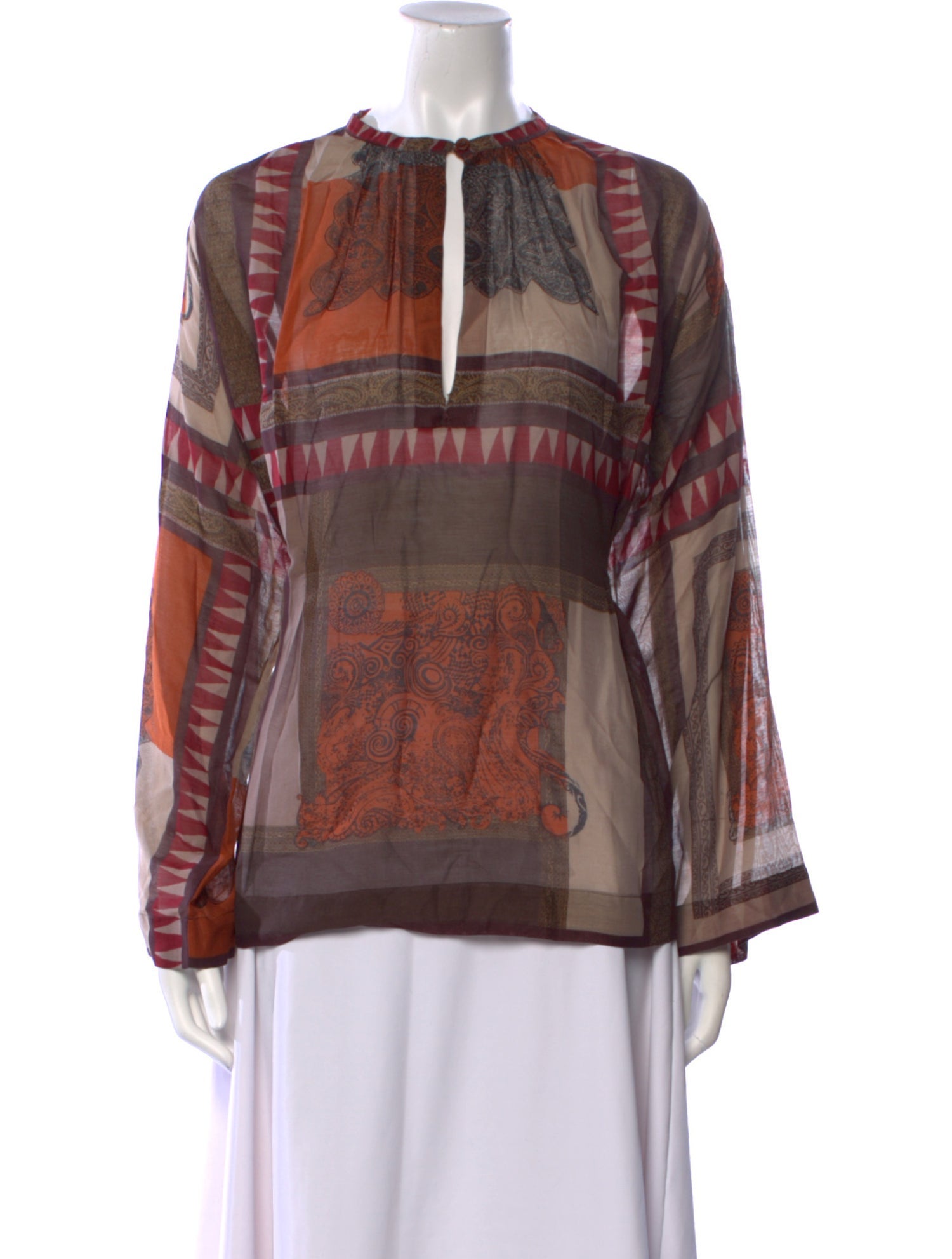 Etro Printed Crew Neck Blouse