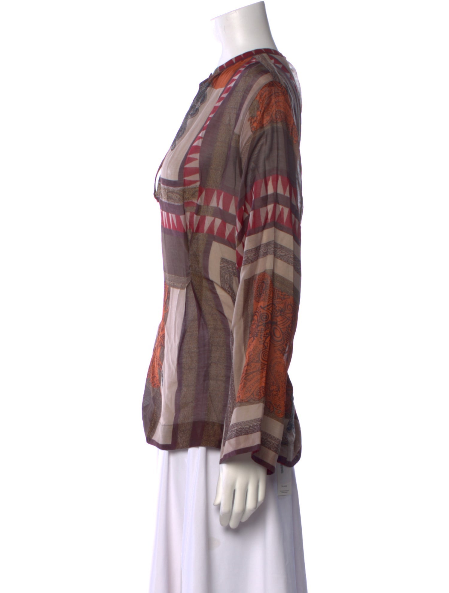 Etro Printed Crew Neck Blouse