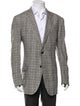 Etro Linen Plaid Print Blazer
