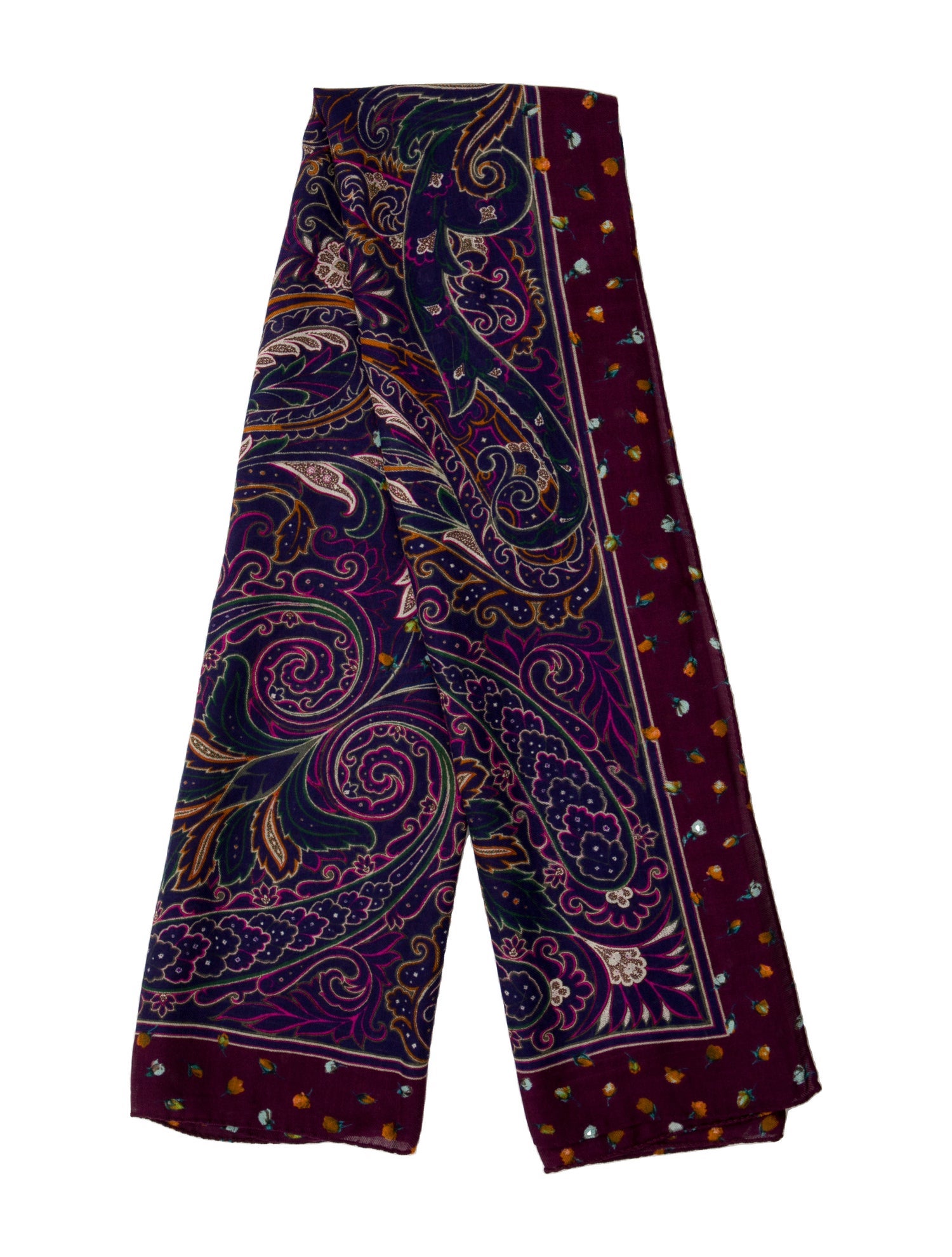 Etro Silk Paisley Print Scarf