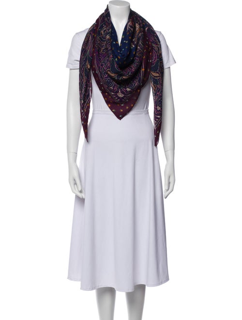 Etro Silk Paisley Print Scarf