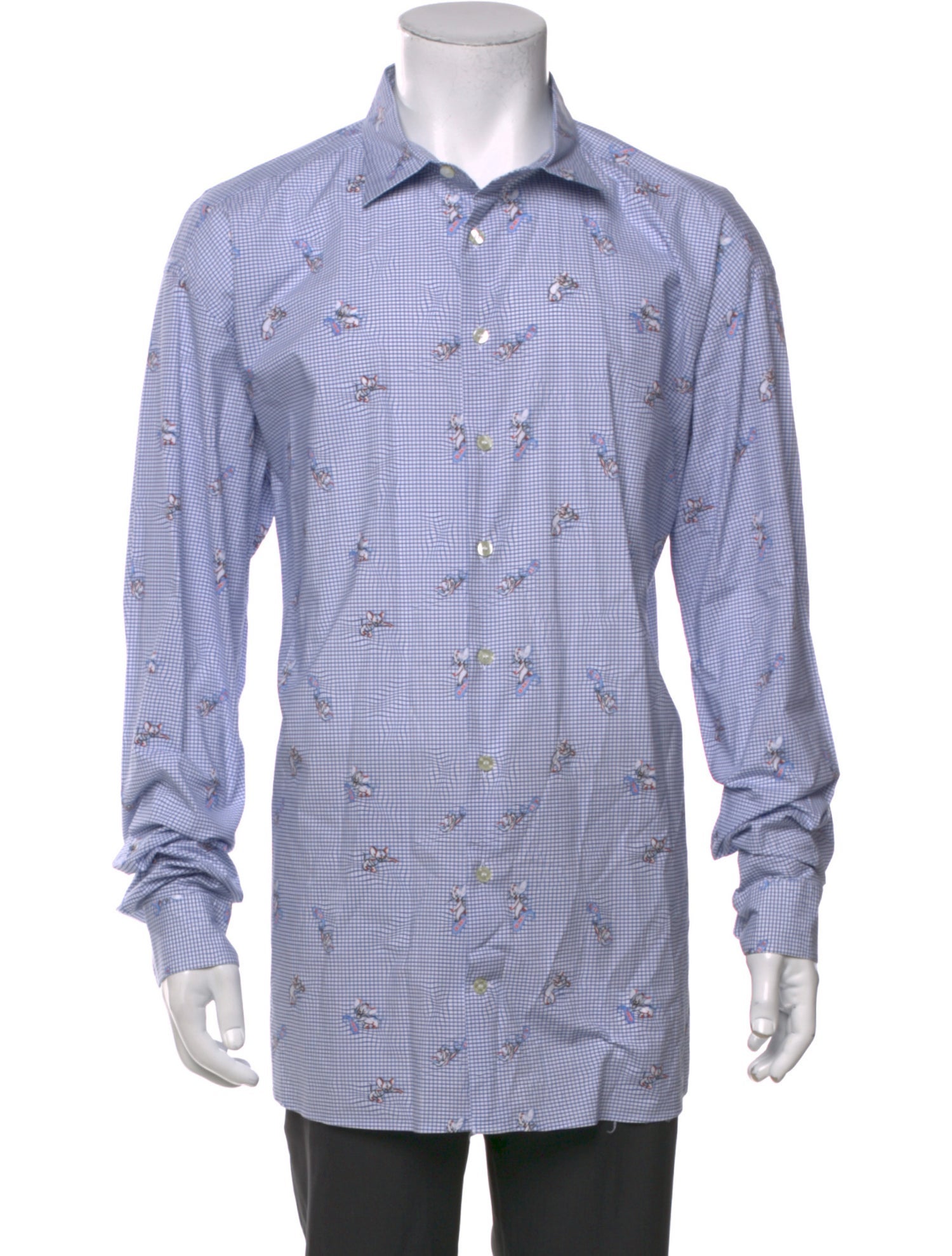 Etro Plaid Print Long Sleeve Shirt