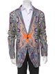 Etro Linen Paisley Print Blazer