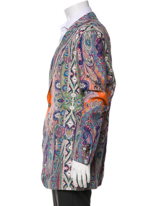 Etro Linen Paisley Print Blazer