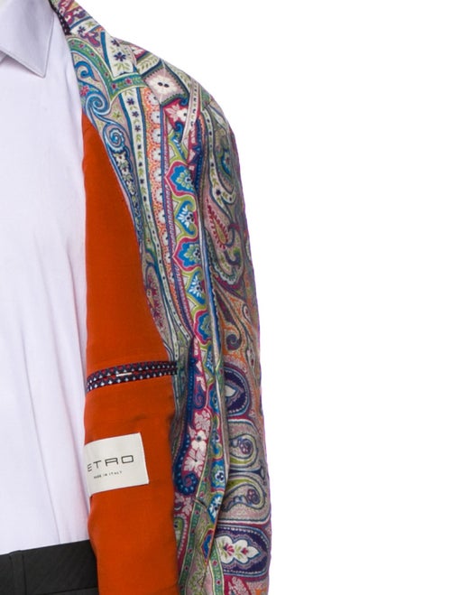 Etro Linen Paisley Print Blazer