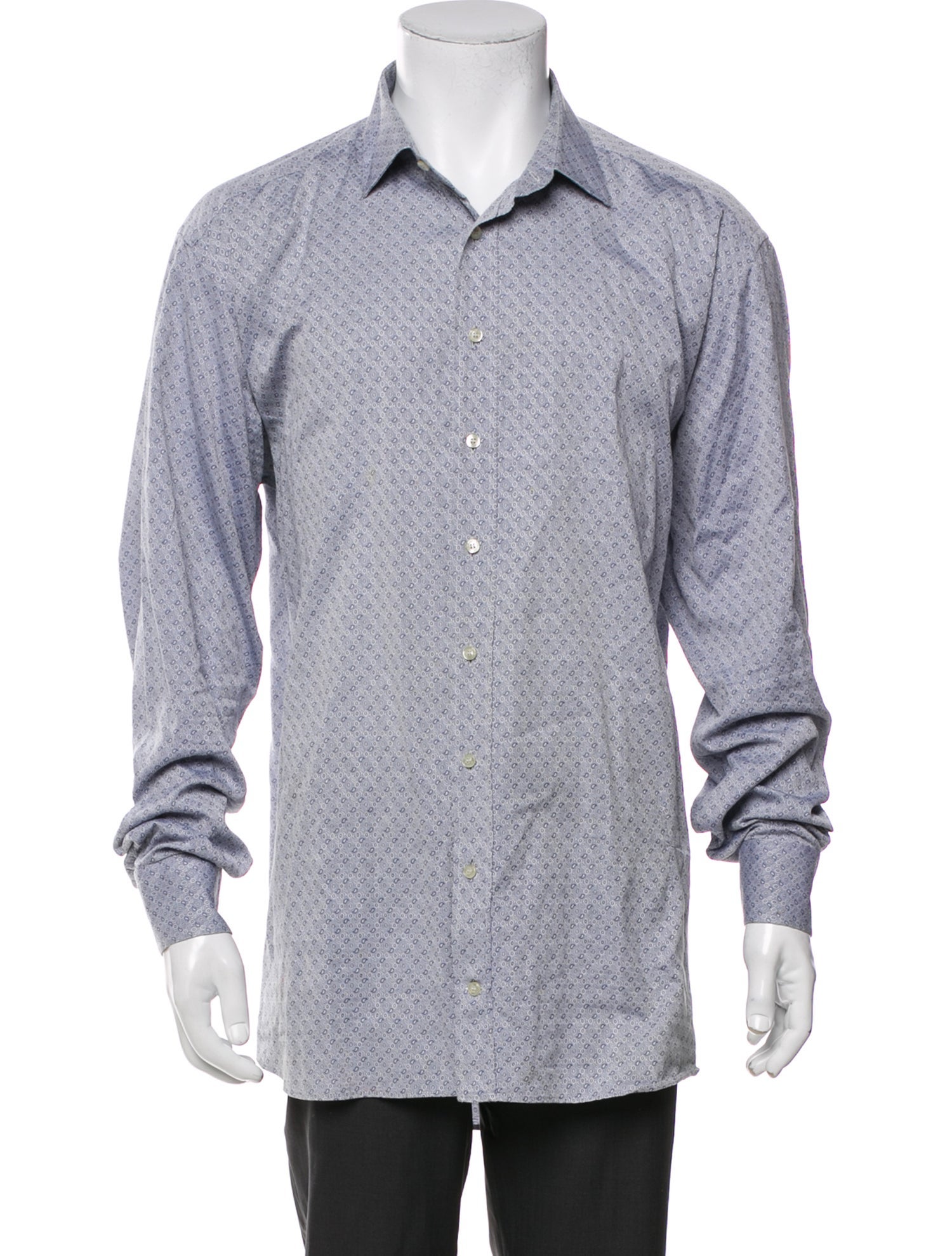 Etro Printed Long Sleeve Dress Shirt
