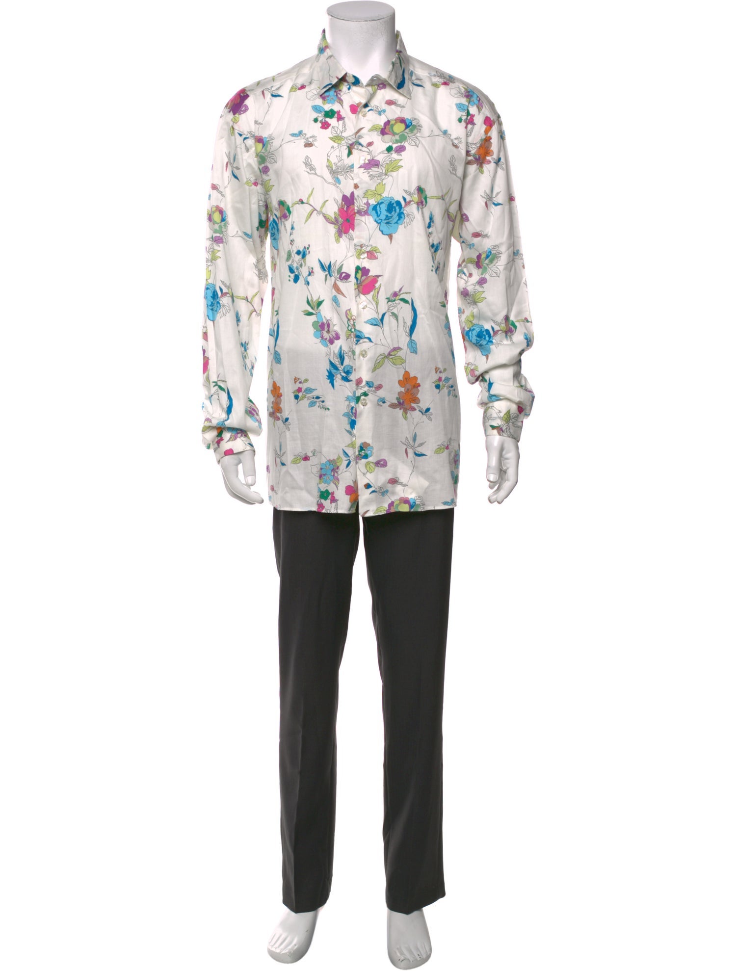 Etro Floral Print Long Sleeve Shirt