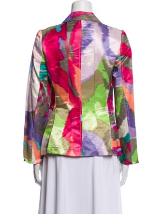 Etro Linen Colorblock Pattern Blazer