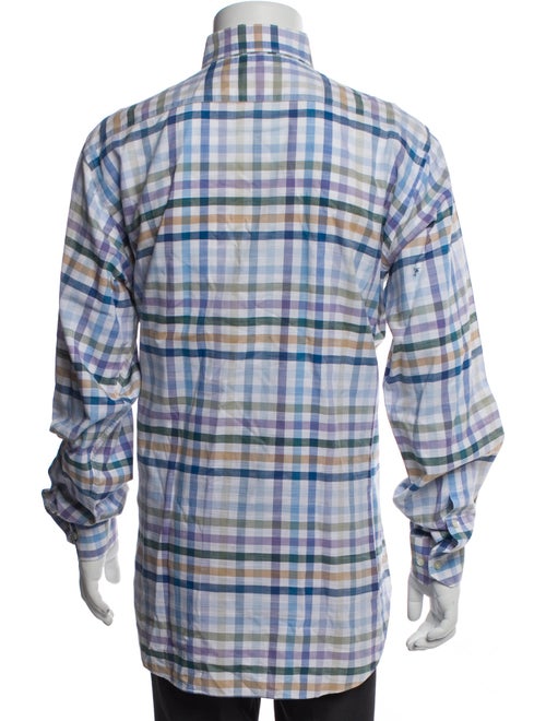 Etro Plaid Print Long Sleeve Dress Shirt
