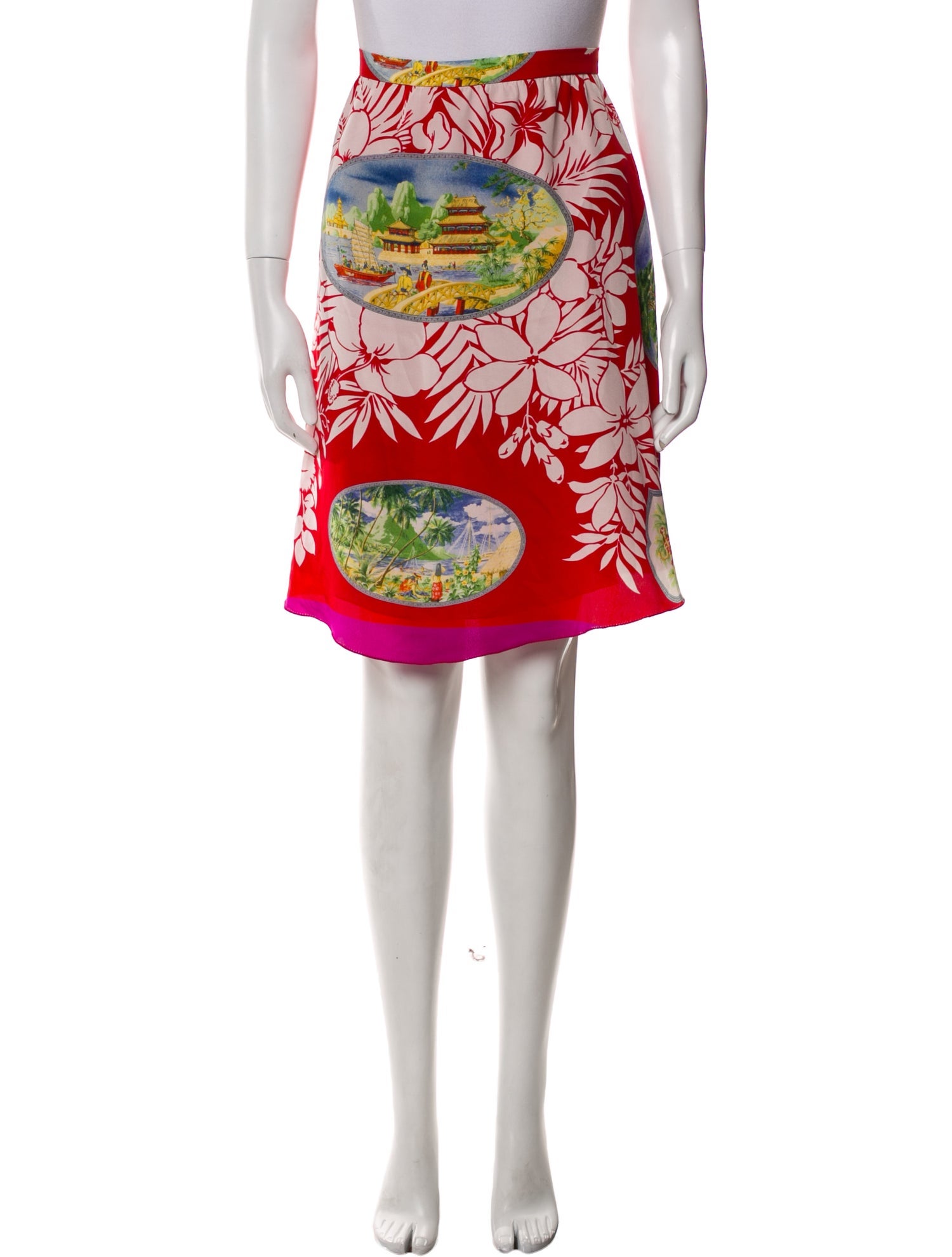 Etro Floral Print Knee-Length Skirt