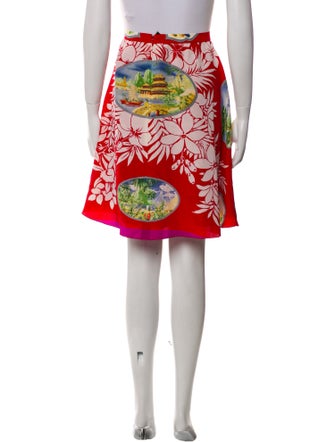Etro Floral Print Knee-Length Skirt
