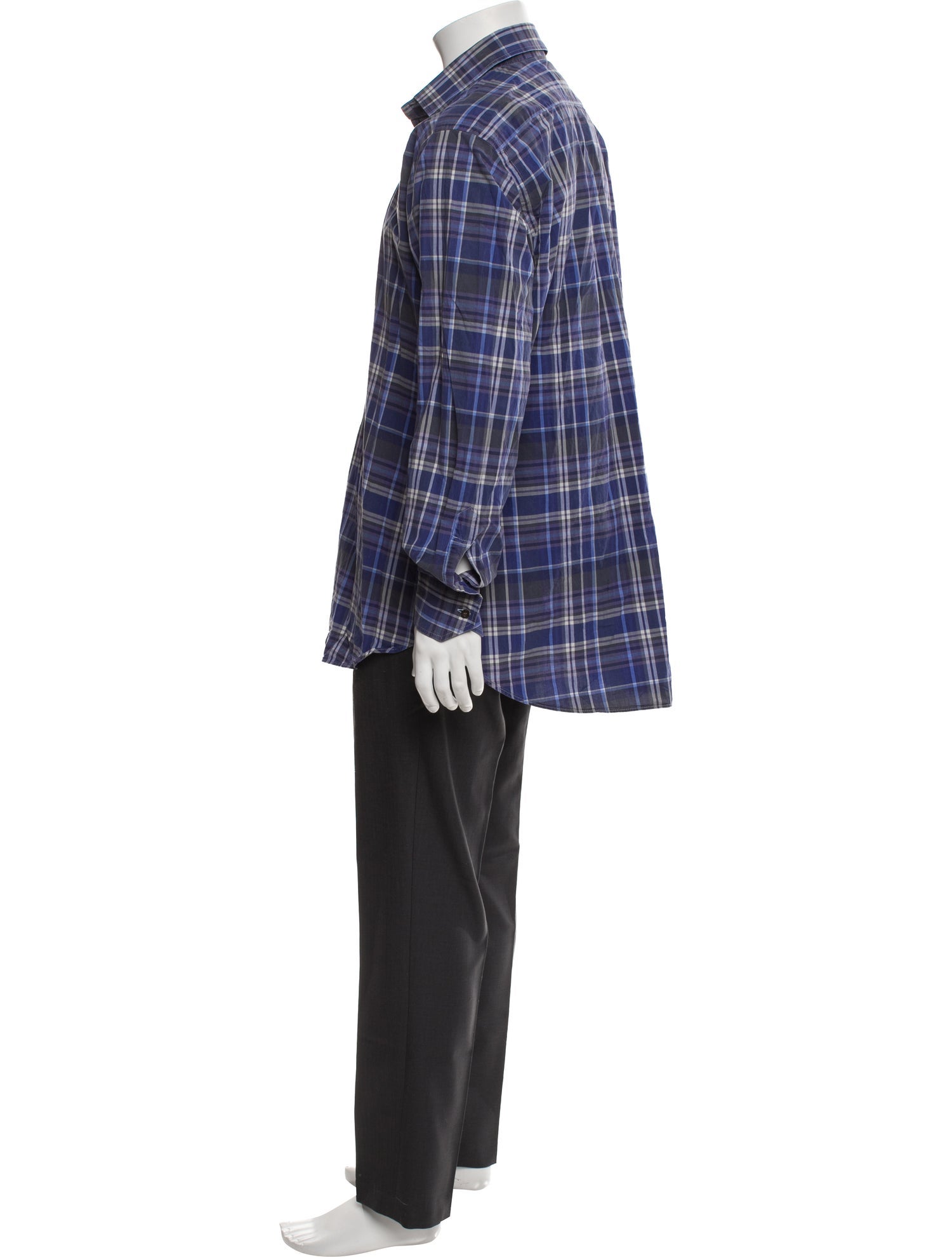 Etro Plaid Print Long Sleeve Shirt