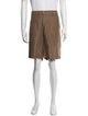 Etro Linen Flat Front Shorts