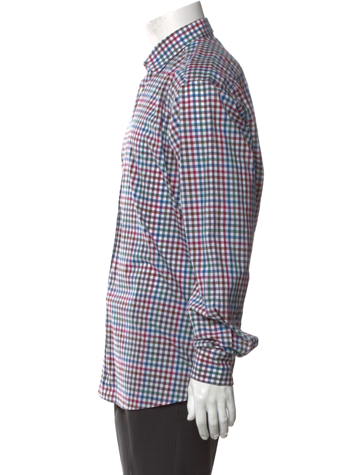 Etro Plaid Print Long Sleeve Shirt