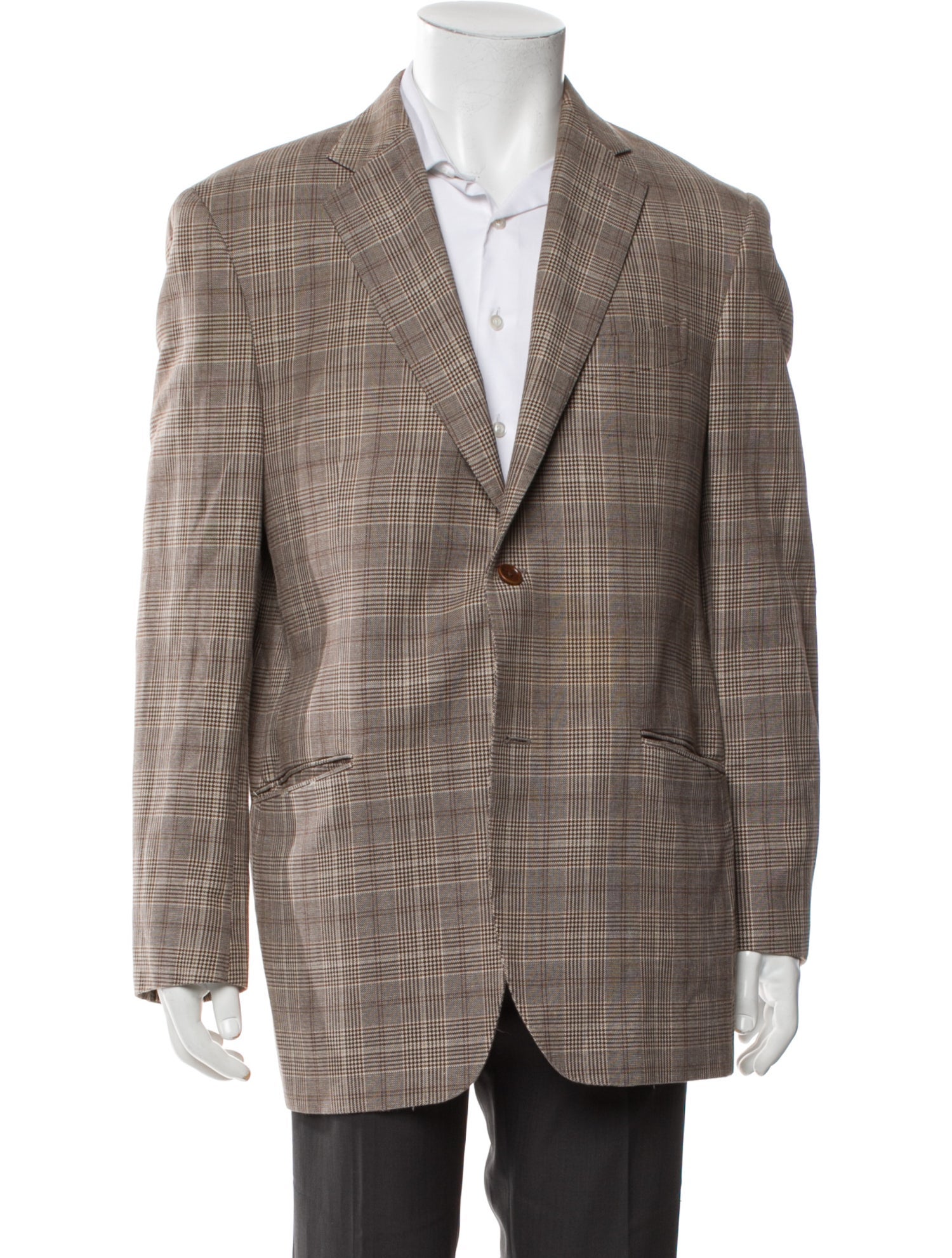 Etro Plaid Print Blazer