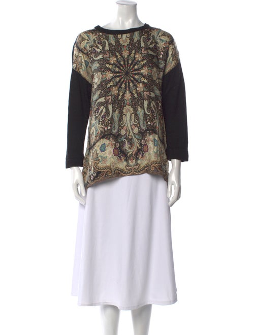 Etro Paisley Print Bateau Neckline Top