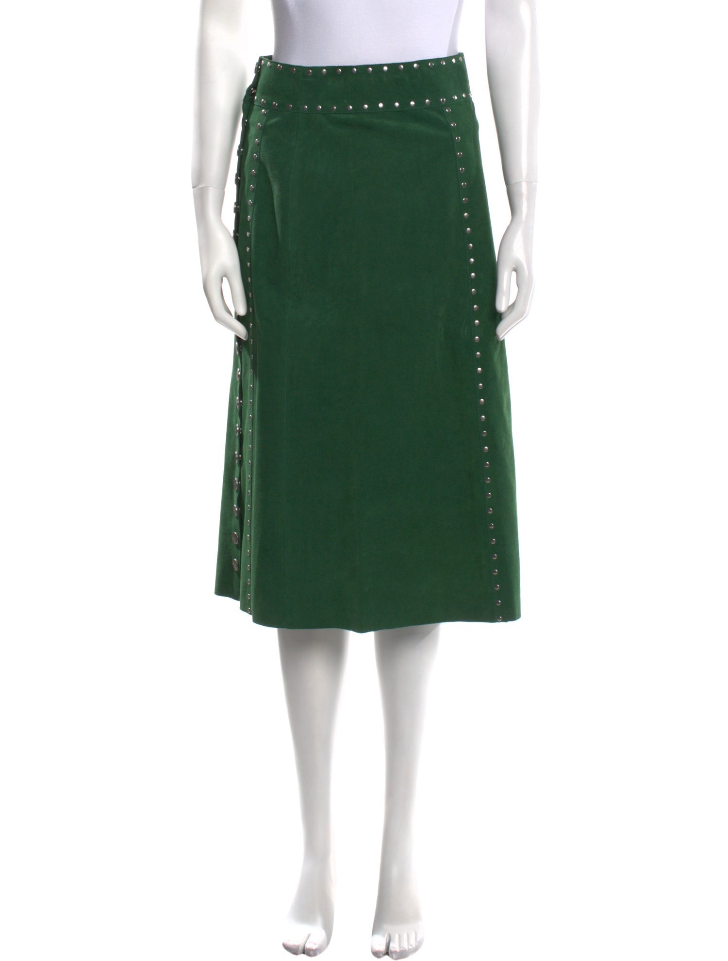 Etro Leather Knee-Length Skirt